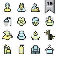 Spa icons set N2