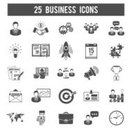 Business startup black icons set N2