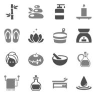 Spa Icons Gray Color