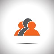 three people vector icon