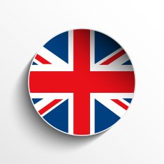 UK Flag Sticker Button