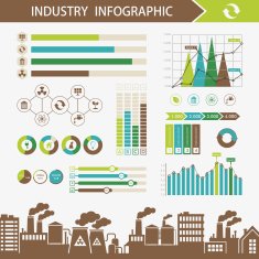 Industry energy infographics concept