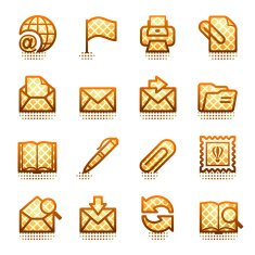 E-mail icons Brown series