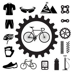 Bicycle icons set N3