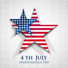 Stylish stars in American national flag colors N2