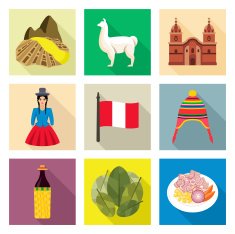 Peru icon set N3