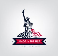 Made in USA American ribbon Flag (Vector) N3