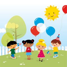 Children celebrating 4th July N2