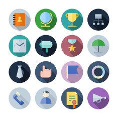 Flat design icons for business N7