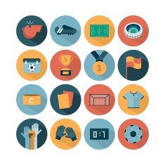 vector modern football icons