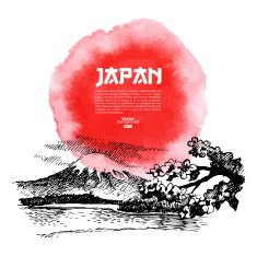 Hand drawn Japanese sushi illustration N7