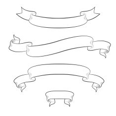 Set of 4 vintage ribbons