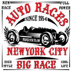 vintage race car print man t shirt vector graphic design