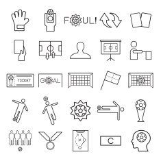Soccer icons set vector N3