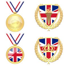 UK Olympic Games Medals And Shields