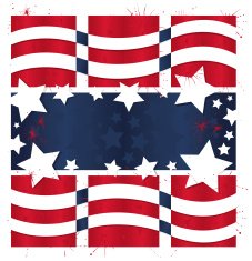 Americana Graphic with Fireworks