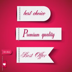 Set of Red Superior Quality and Satisfaction Guarantee Ribbons N2