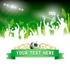 Cheering Soccer Fans Banner