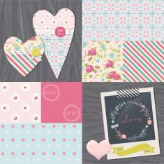 Wedding love and romance design elements collection