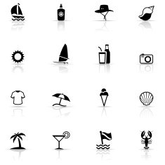 Icon Set Beach and vacations N3