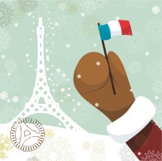 Santa's postcard from Paris