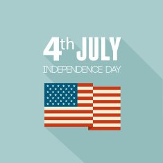 American Independence Day Patriotic background Flat design N22