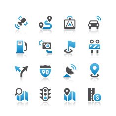 Gps navigation and road icons N7