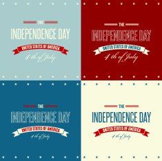 American Independence Day Patriotic background Flat design N23