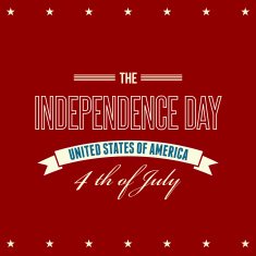 American Independence Day Patriotic background Flat design N25