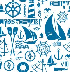 Background with sailing silhouettes