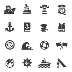 Port icons Silhouette