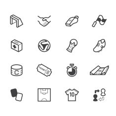 world cup soccer vector black icon set on white background