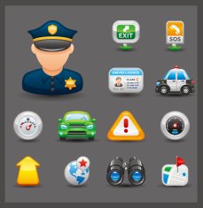 Car & Road Icon Set