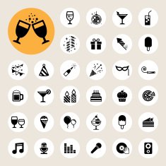 Party and Celebration icon set N5