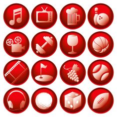 Recreation Icon Buttons