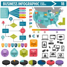 business infographics design elements N12