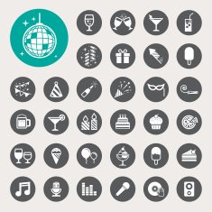 Party and Celebration icon set N6