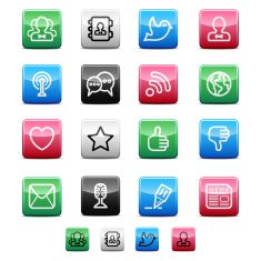 Blog and Social Media icons N5