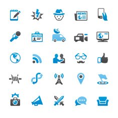 Press and Media related vector icons N2
