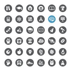 Education and Science vector icons N2