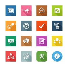 Flat Icons - Blogging