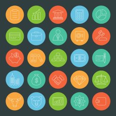 Business and Finance - Flat Icon Set