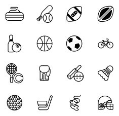 Sports icons set