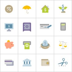 Personal Finance Icons &mdash; Poly Series