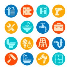 Home repair web icon set