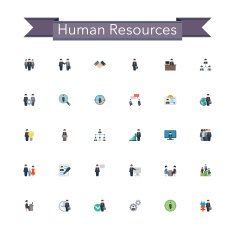 Human Resources Flat Icons