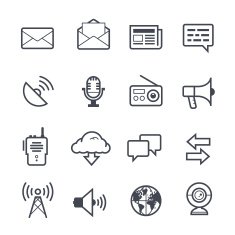 Communication Icon Bold Stroke