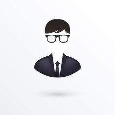 Icon of businessman Isolated on white