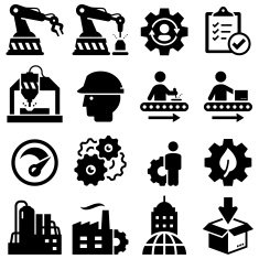 Manufacturing Icons - Black Series