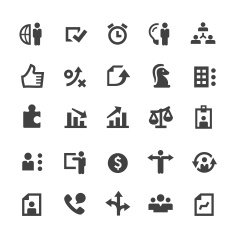 Set of business and human resource icons N2
